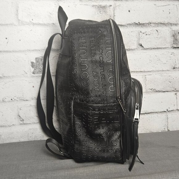 Juicy Couture Black Faux Leather Word Play Backpack main image 9